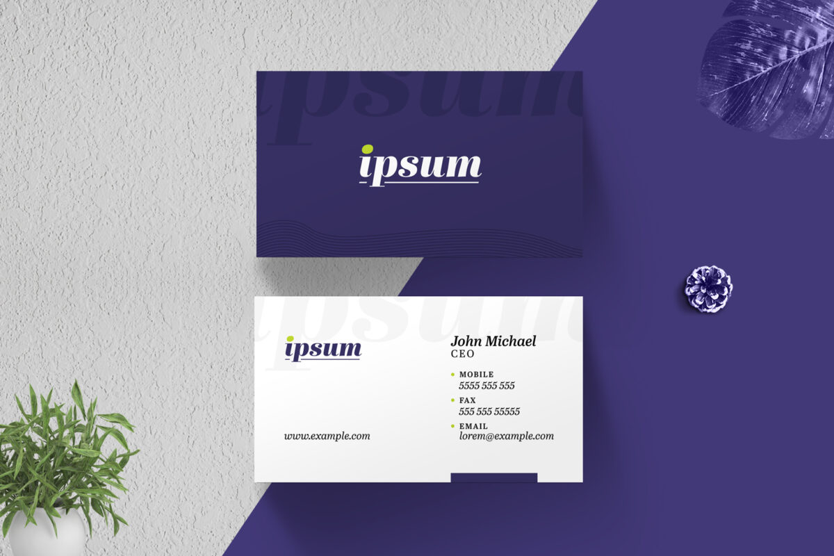 Minimal Dark Business Card image 1