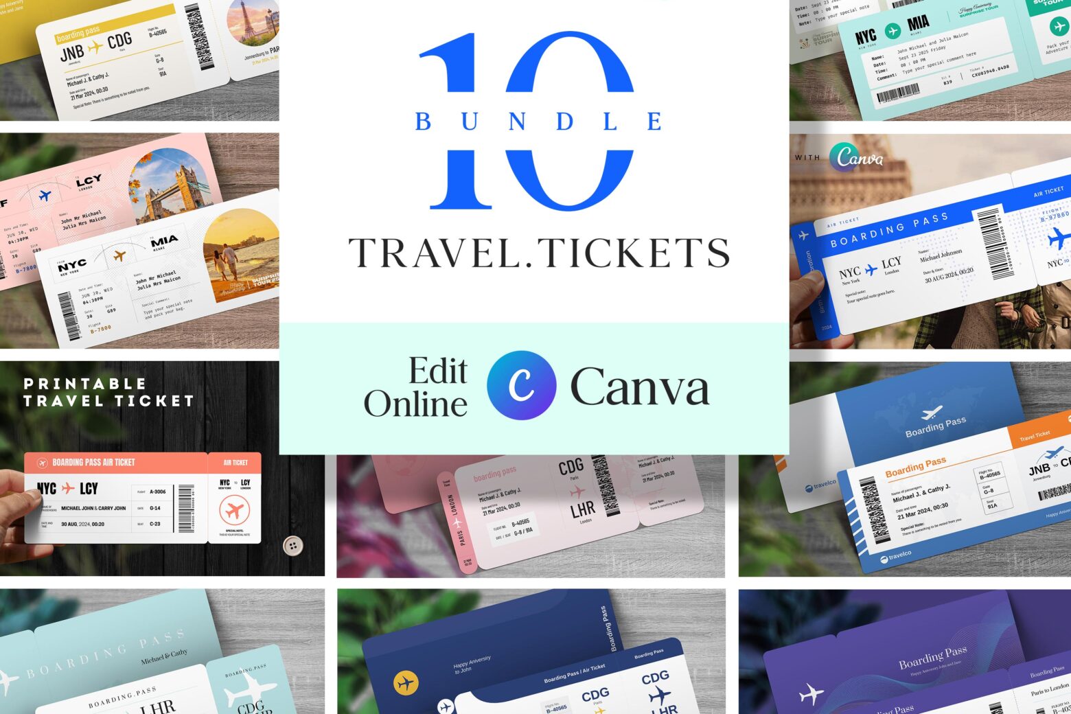 Boarding Ticket Templates Bundle cover image