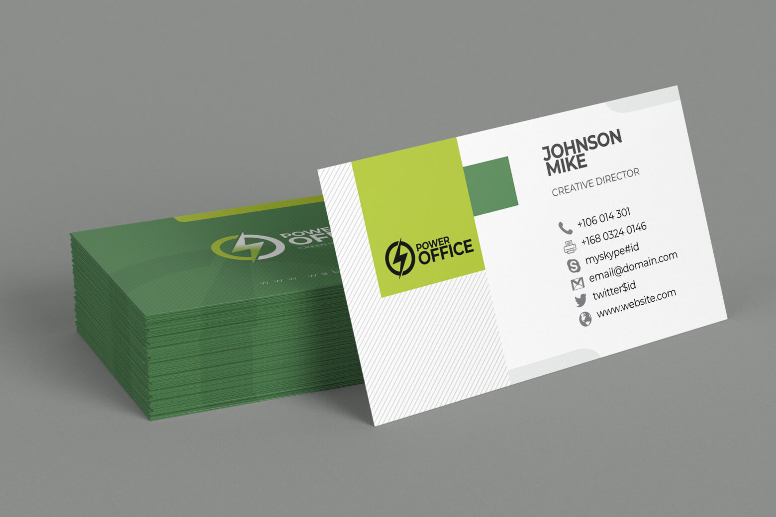 Power Office Business Card Design cover image