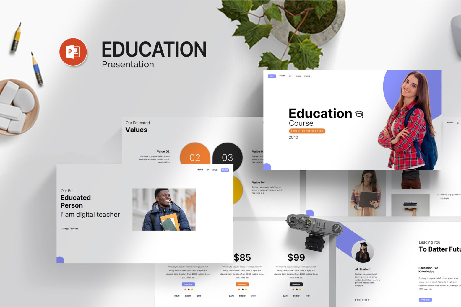 Education PowerPoint Template cover image