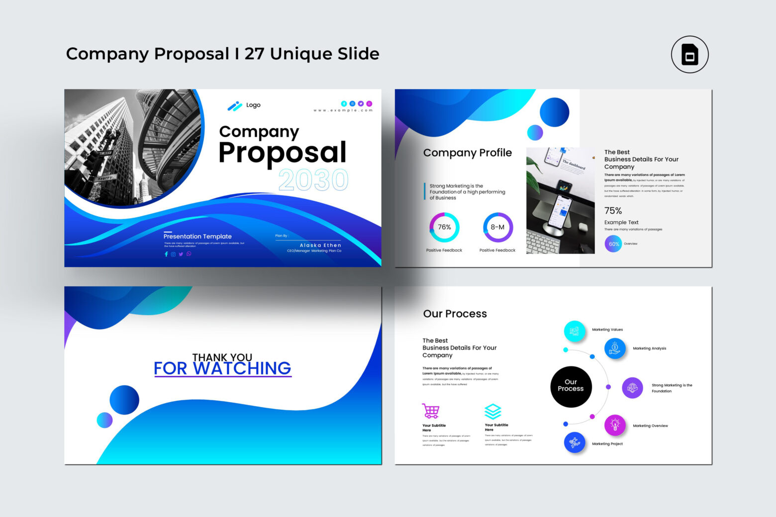 Company Proposal Google Slide cover image