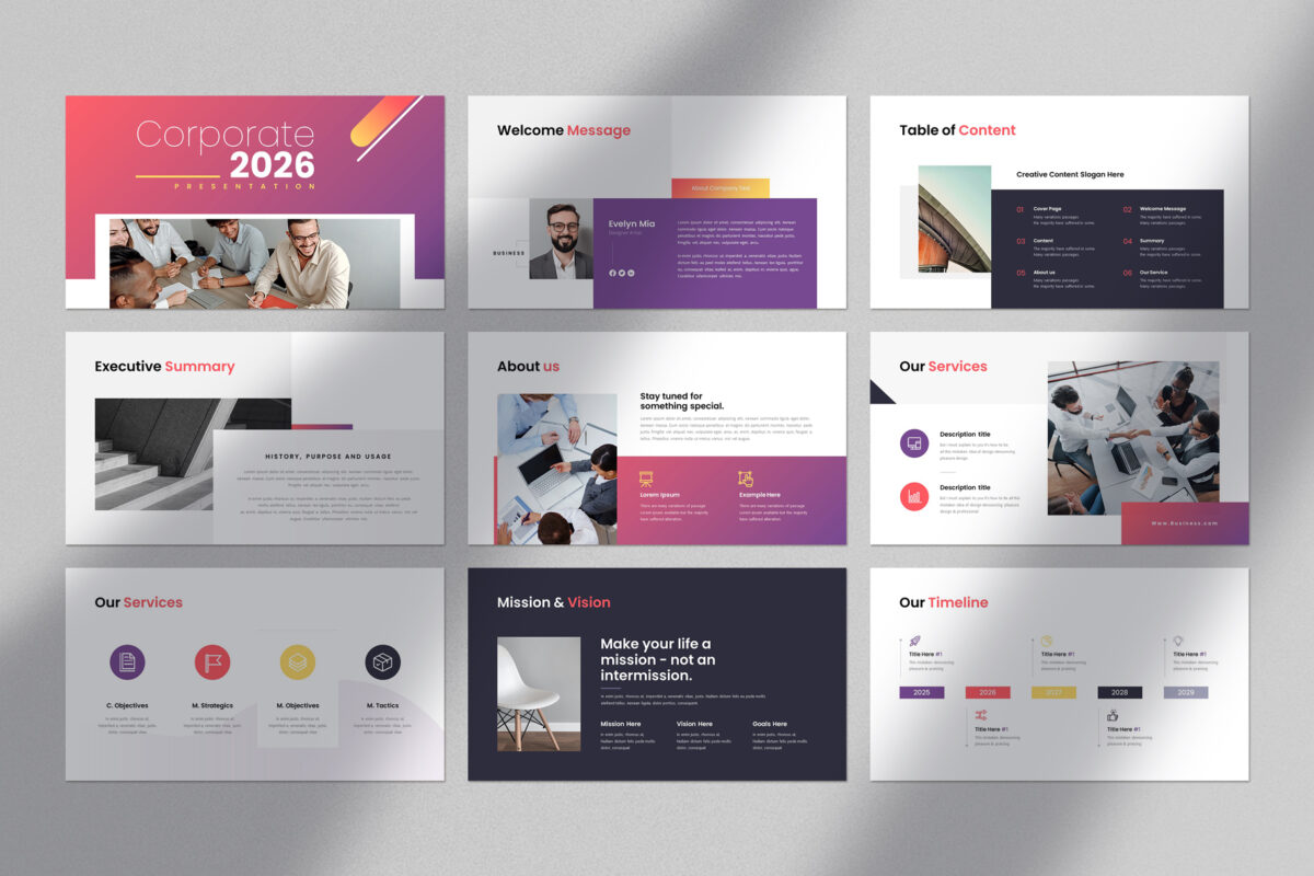 Corporate Colourful Google Slide image 1