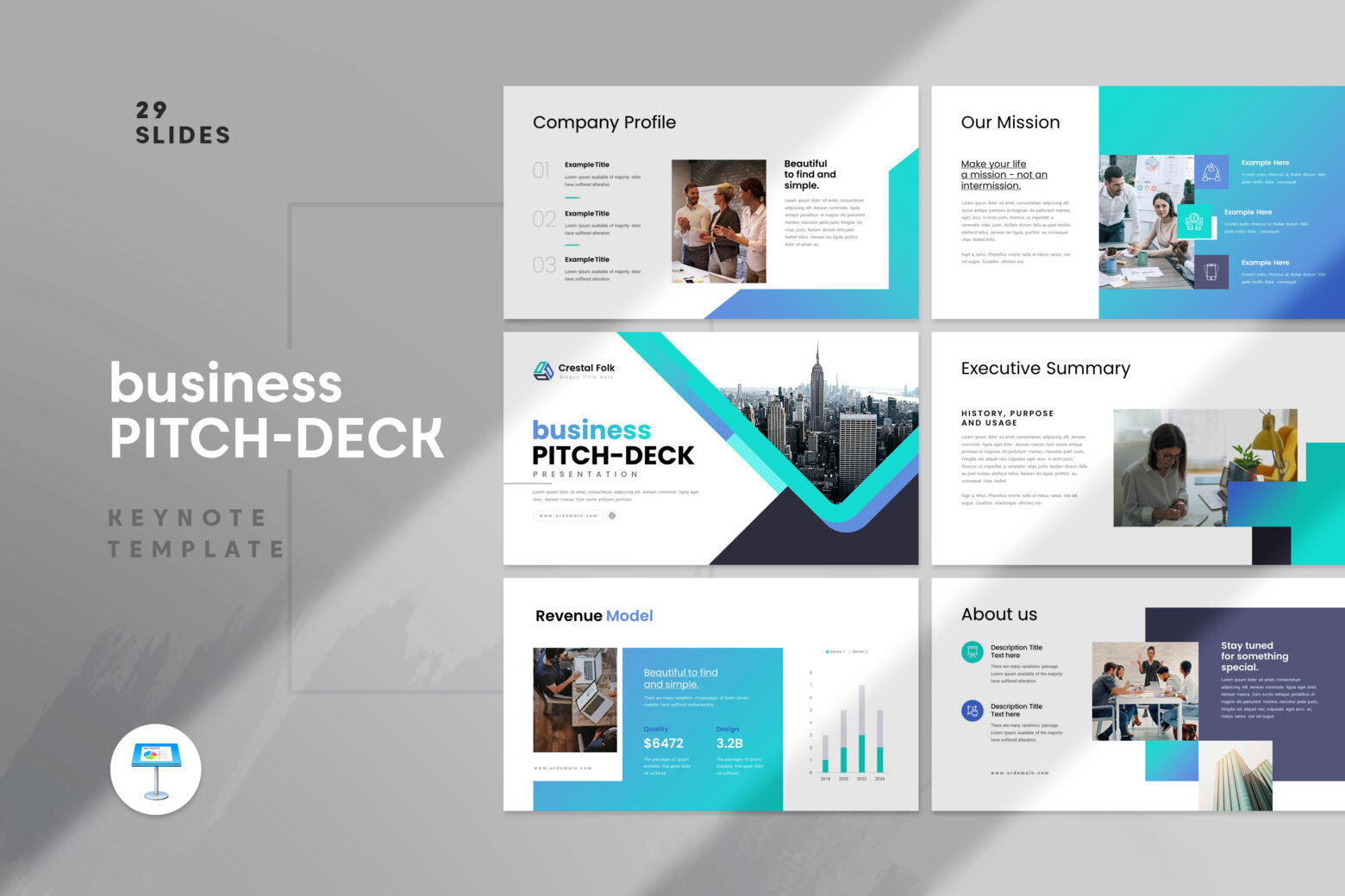 Pitch-Deck Colourful Keynote cover image