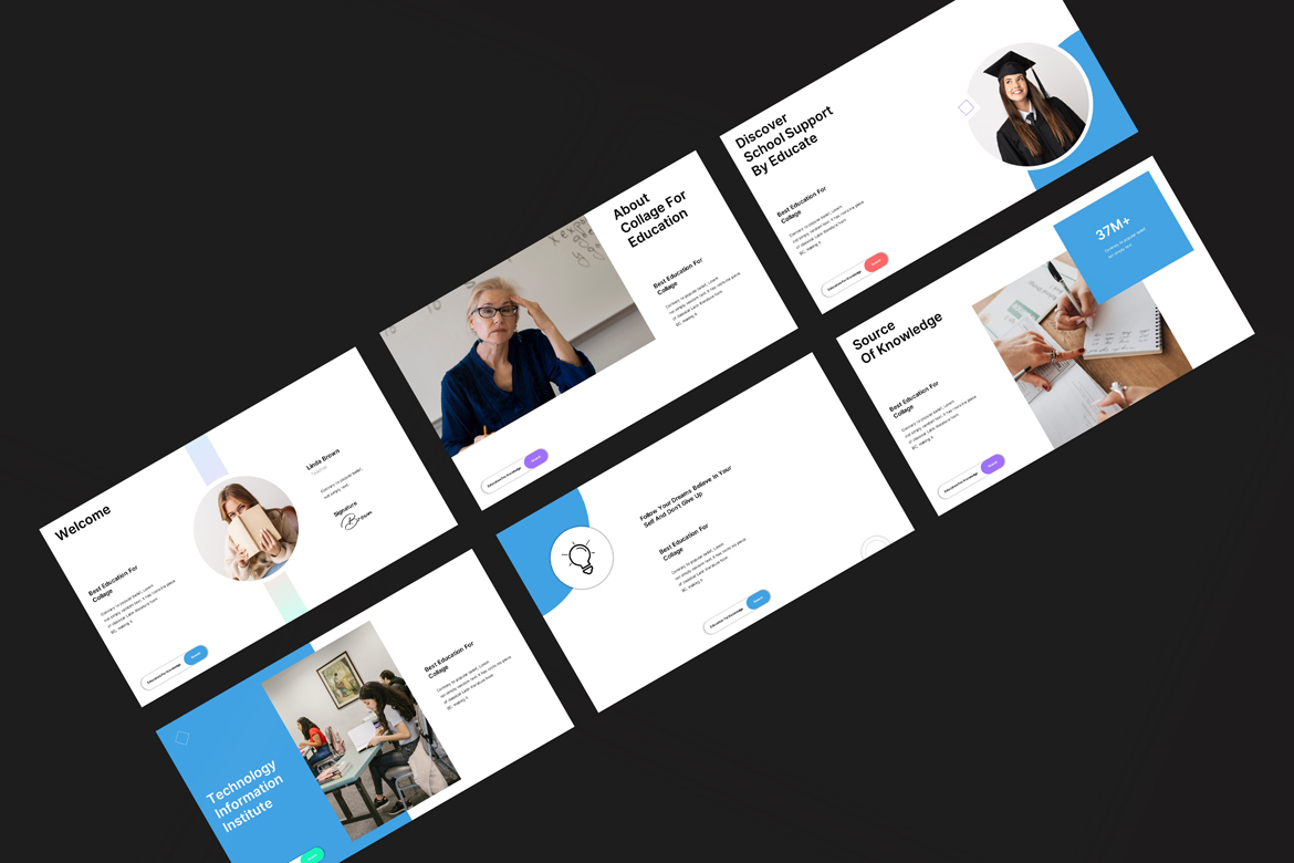 College PowerPoint Template image 3