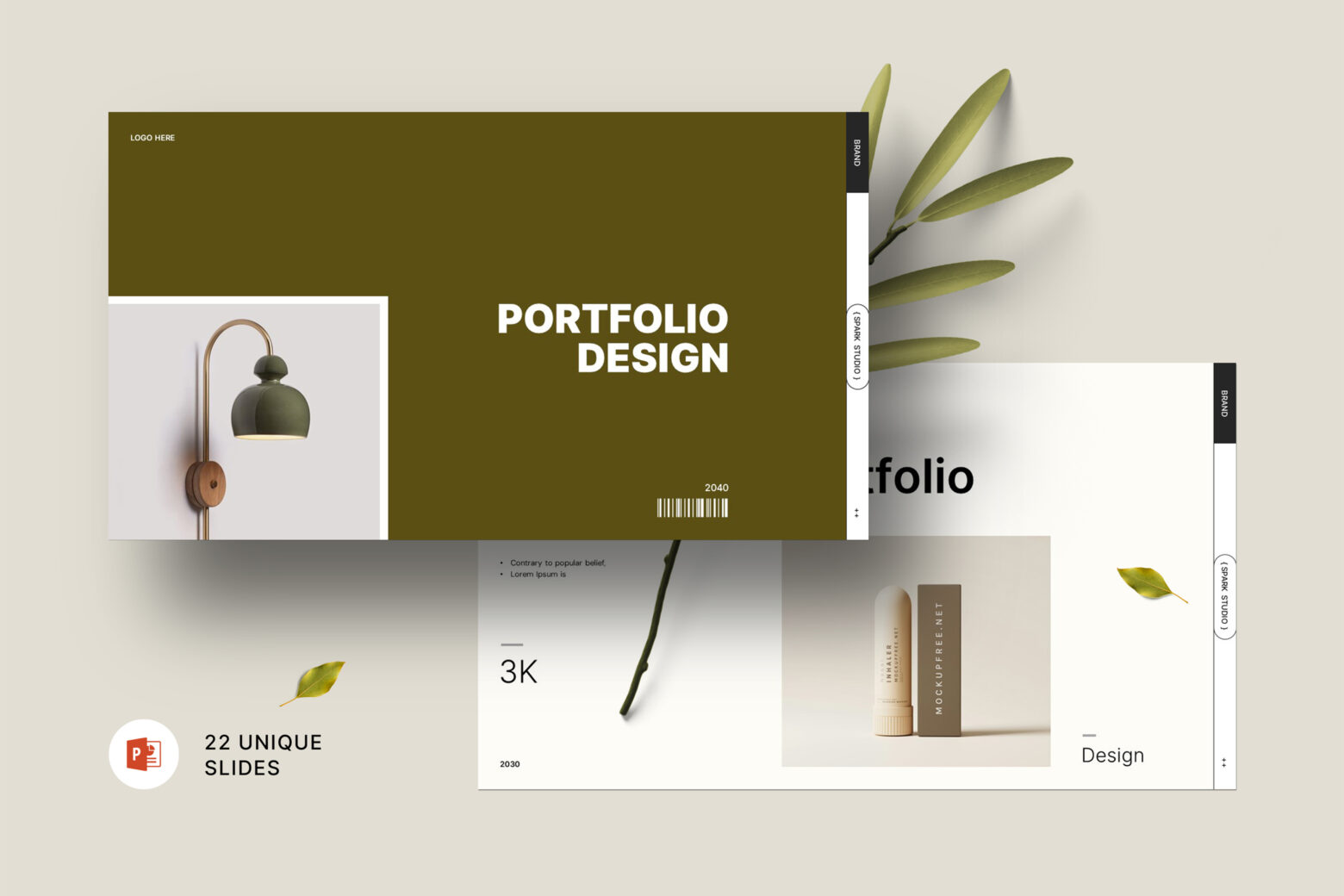 Portfolio Design Powerpoint cover image