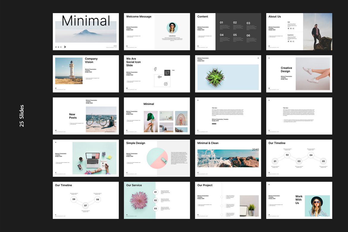 Clean Minimal PowerPoint Template image 7