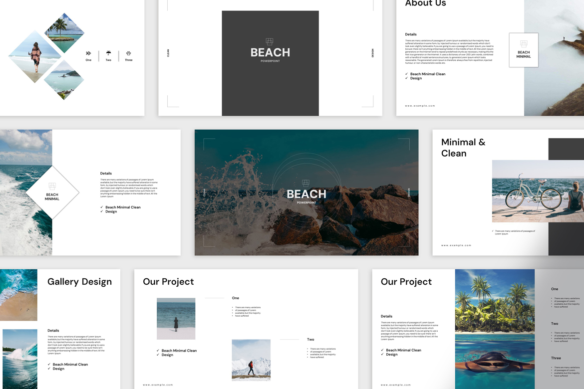 Beach PowerPoint Template image 6