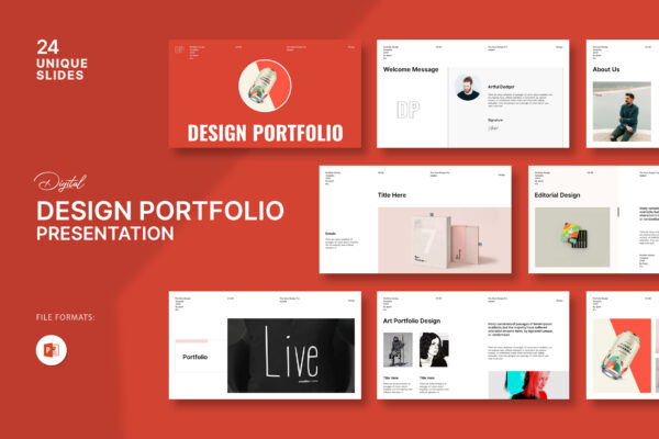 Design Portfolio PowerPoint cover thumb