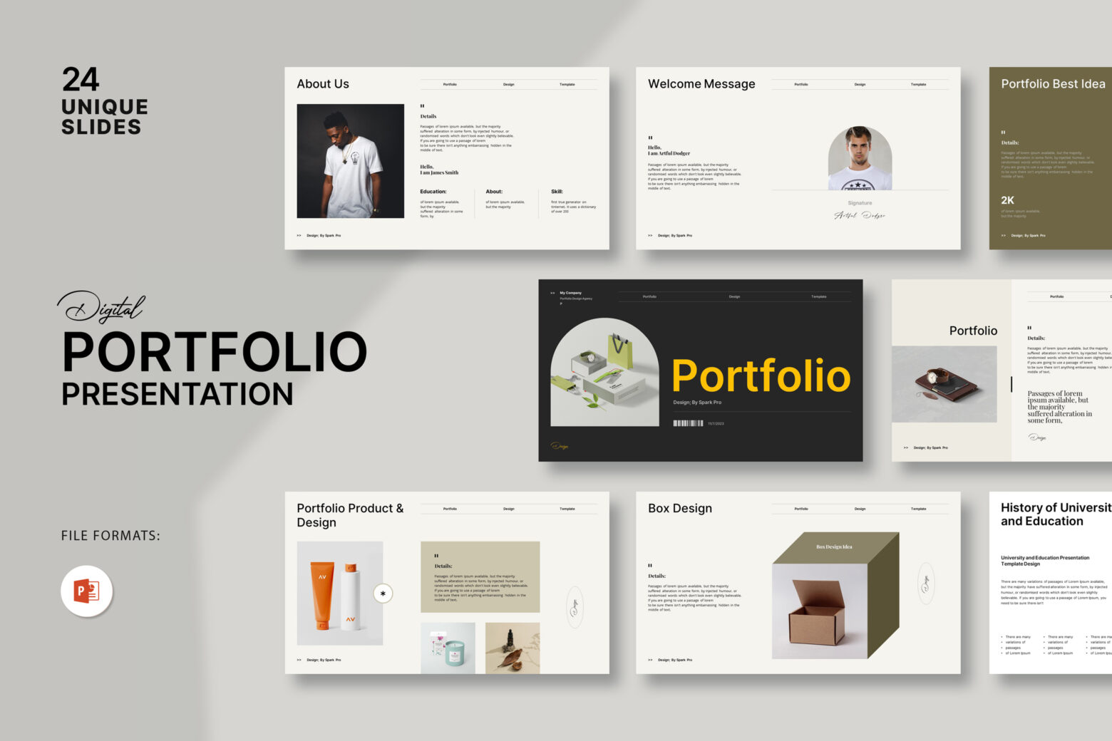 Portfolio PowerPoint Template cover image