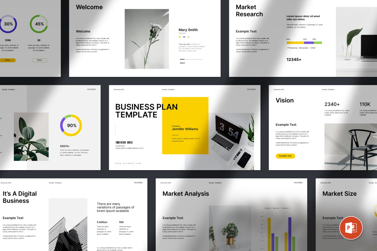 Business Plan PowerPoint Template cover image