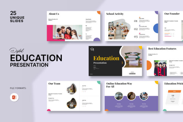 Education PowerPoint Template cover thumb