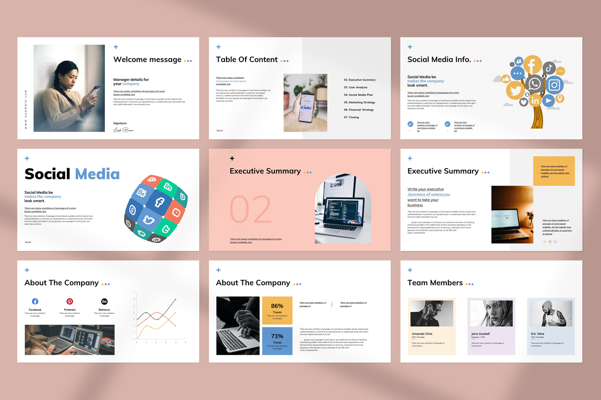 Social Media Presentation Template image 2