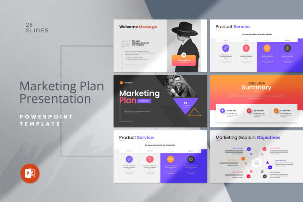 Marketing Plan PowerPoint Layout cover thumb