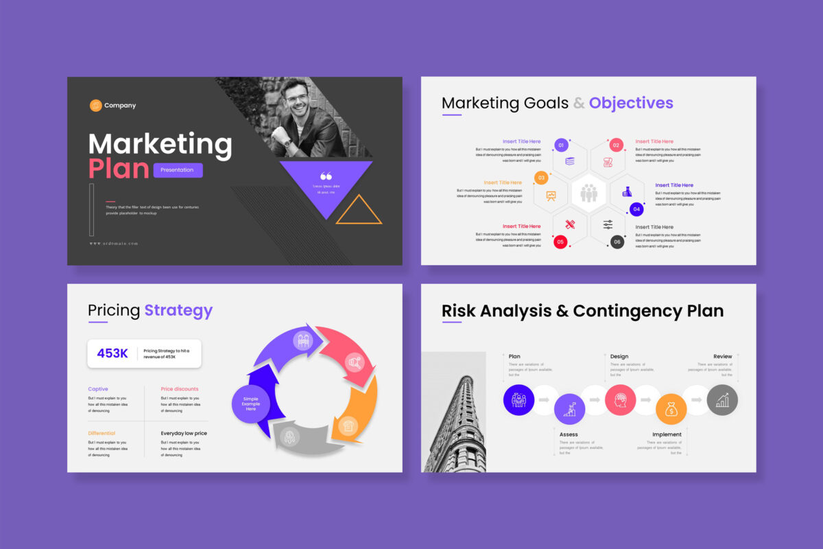 Marketing Plan PowerPoint Layout image 1