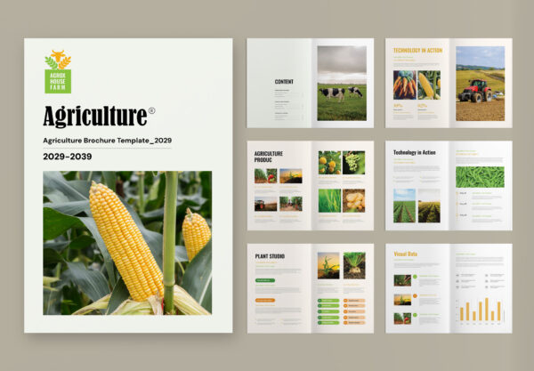 Agriculture Brochure Template cover thumb