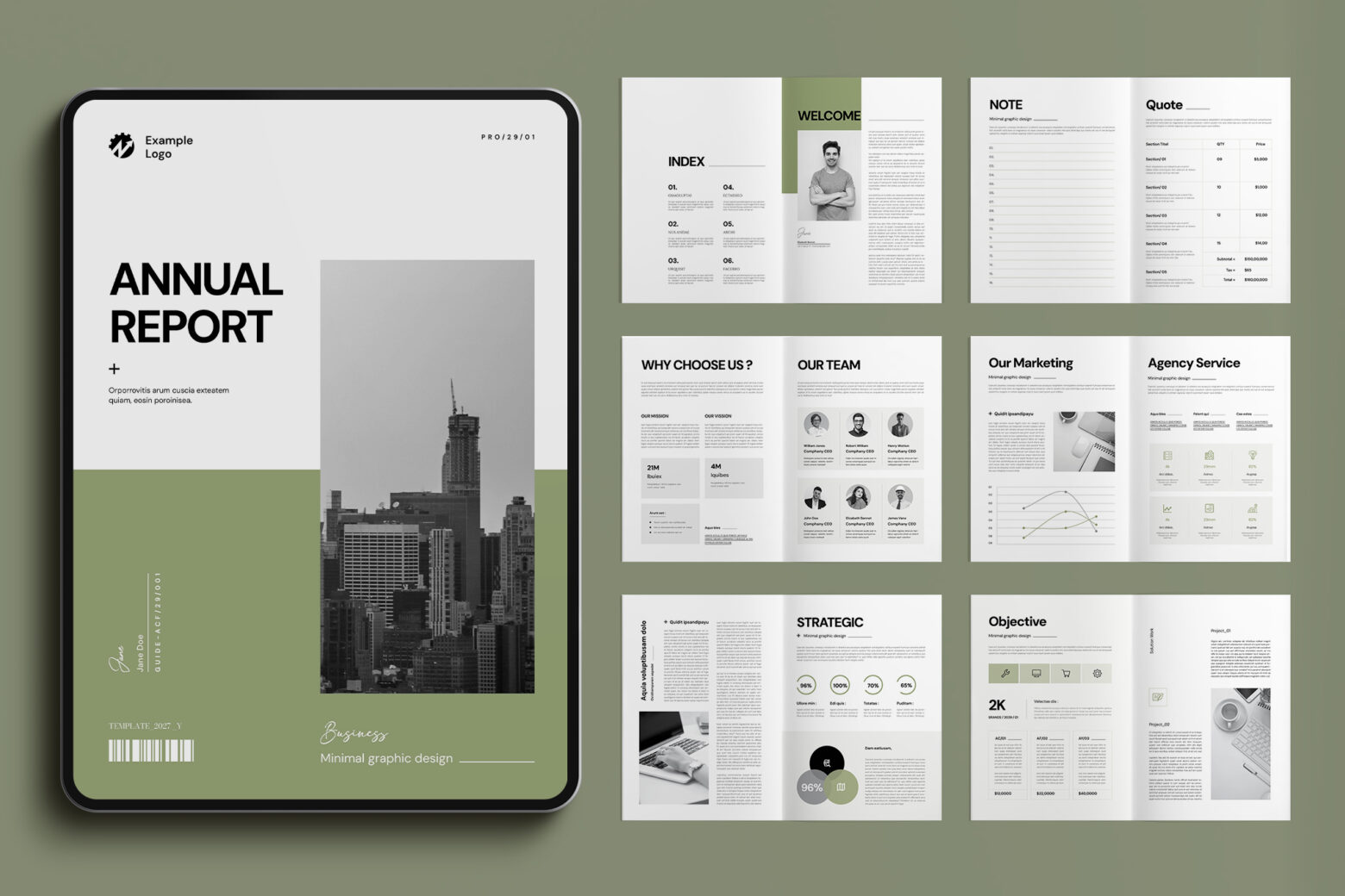 Annual Report Layout Template cover image