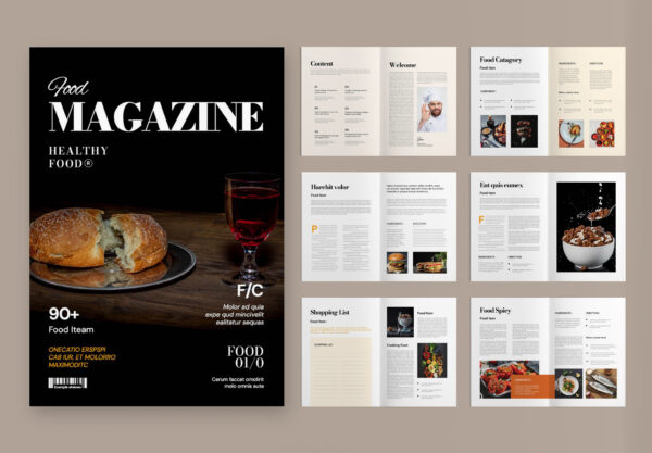 Food Magazine Template cover thumb