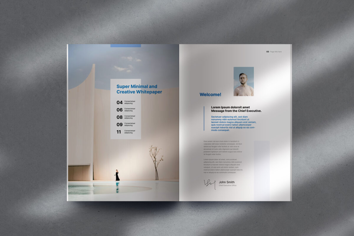 WhitePaper Canva brochure template image 1