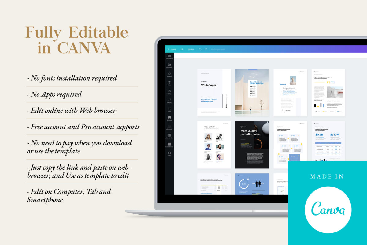 WhitePaper Canva brochure template image 4